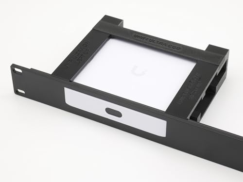 thingsINrack Rack-Halterung für Ubiquiti UXG MAX/UCG Ultra/UCG-MAX Cloud Gateway Max Spritzgegossene Vorderseite und 3D-bedruckte Hinterarme, 48,3 cm (19 Zoll), 1U von THINGSINRACK