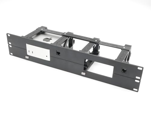 thingsNrack Rack Mount für 2 Stück Apple Mac Mini M4 mit Fernbedienung Ein-/Aus-Taste und 2 x RJ45 Ethernet-Keystones (2 x Mac Mini M4) von THINGSINRACK