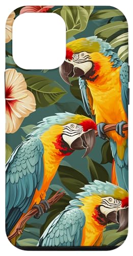 Hülle für iPhone 12 mini THIS IS ART - Kunst für dein Handy - Papagei mit Blumen von THIS IS ART