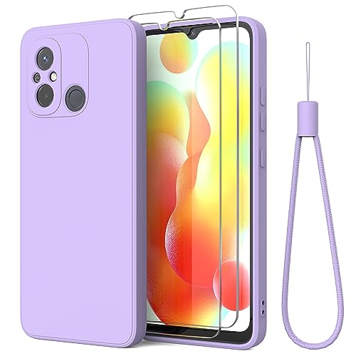 THIYUFUNS Hülle für Xiaomi Redmi 12C / Redmi 11A mit 2 Stück Schutzfolie Handyhülle,Liquid Silicone Dünne Weiche Schutz Stoßfest Kratzfeste Case mit Mikrofaserfutter Schutzhülle - Lila THIYUFUNS Hülle für Xiaomi Redmi 12C / Redmi 11A mit 2 Stück Schutzfolie Handyhülle,Liquid Silicone Dünne Weiche Schutz Stoßfest Kratzfeste Case mit Mikrofaserfutter Schutzhülle - Lila von THIYUFUNS