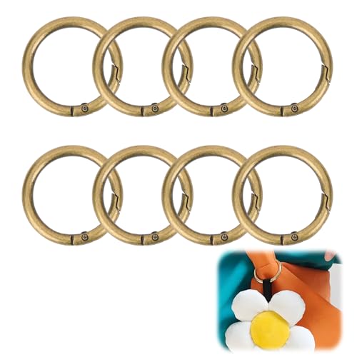 Karabiner Rund, 41mm in antikem Messing 8PCS Springringe für Schlüsselanhänger Taschen Zubehör Handwerksbedarf Hochwertige Karabinerhaken für DIY Projekte und Basteln Karabiner Rund, 41mm in antikem Messing 8PCS Springringe für Schlüsselanhänger Taschen Zubehör Handwerksbedarf Hochwertige Karabinerhaken für DIY Projekte und Basteln von THKO