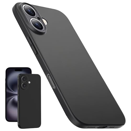 THKO Schlichtes iPhone 16 Plus Hülle Schwarz Schutzhülle für Smartphone mit rutschfestem Design Strapazierfähig und elegant passend für iPhone 16 Plus von THKO