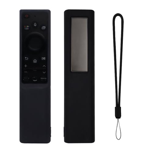 2022 Fernbedienung Hülle kompatibel für Samsung TV bn59-01357a/01363L/01364A TM -1990C, Fernbedienung Solar Schutzhülle Silikonhülle Schutz mit Lanyard (Schwarz) von THLMT