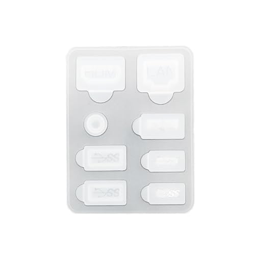 8PCS Silikon Staubstopfen Kompatibel für PS5 Slim, Gaming Konsole Staubschutzabdeckung Staubdichtes Plug Port Staubschutz Game Controller Staubfilter Anti-Staub Stopper Kit Zubehör (Durchsichtig) von THLMT
