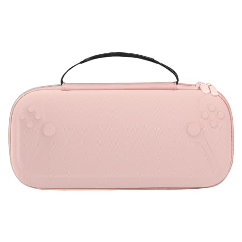 Aufbewahrungshülle Kompatibel für Playstation Portal, Reisetasche für Spielekonsole Tragbare, verdickte Eva-Schalentasche Box Schutzhülle aus PU für Handtaschen (nur Tasche) (Rosa) von THLMT