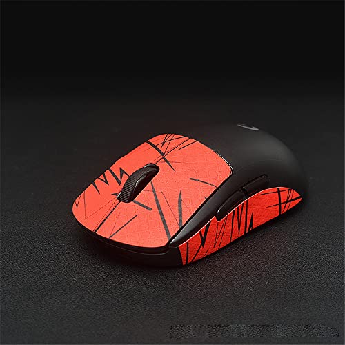DIY-Maus-Griffband, kompatibel mit Logitech G Pro W und G Pro X, superleichtes, rutschfestes Maus-Griffband, schweißbeständiges Gaming-Maus-Seiten-Aufkleber-Klebeband (GPW rot) von THLMT