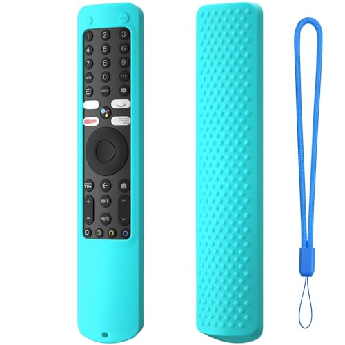 Fernbedienungshülle Kompatibel für Xiaomi XMRM-ML, TV-Fernbedienung Silikon stoßfeste Hülle Skin Holder Ersatz mit Lanyard (nur Hülle) (Mintgrün) von THLMT