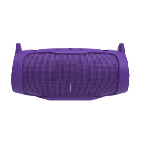 Silikonhülle für JBL Charge 6, Bluetooth-Audio-Lautsprecher, Schutzhülle für Reisen, Aufbewahrungstasche, tragbare Hülle mit Schultergurt und Karabiner (nur Hülle) (lila) von THLMT