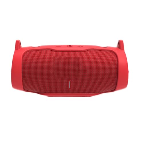 Silikonhülle für JBL Charge 6, Bluetooth-Audio-Lautsprecher, Schutzhülle für Reisen, Aufbewahrungstasche, tragbare Hülle mit Schultergurt und Karabiner (nur Hülle) (rot) von THLMT