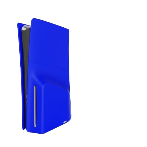 THLMT Konsolenabdeckung kompatibel für PS5 Slim Optical Drive Edition, staubdichte Silikonhülle Schutzhülle Filter Stopper Game Host Staubschutzhülle Shell Guard Protector (nur Gehäuse) (Blau) von THLMT