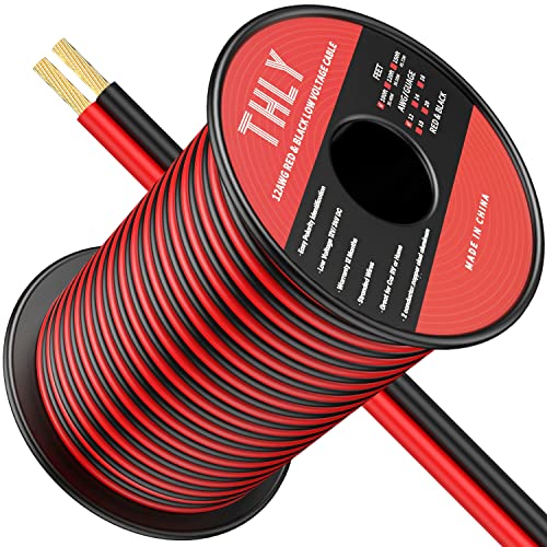 THLY 12awg/2x3,3mm² Elektrokabel 30,48Meter 2 Leiter Rot Schwarz Anschlusskabel 12V/24V DC Kabel LED Streifen Verlängerungskabel für Autolautsprecher Kabel THLY 12awg/2x3,3mm² Elektrokabel 30,48Meter 2 Leiter Rot Schwarz Anschlusskabel 12V/24V DC Kabel LED Streifen Verlängerungskabel für Autolautsprecher Kabel von THLY