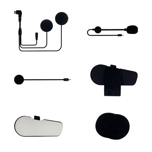 THOKWOK TK-X4/TK-X4SC Motorrad Bluetooth Headset Kopfhörer mit Typ-C-Anschluss, Galgenmikrofon und Tastenmikrofon und anderem Zubehör von THOKWOK