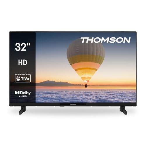 Thomson 32 Zoll HD Smart TV – betrieben mit TiVo OS, mit Triple Tuner (DVB-T/T2/C/S/S2), Wi-Fi, Sprachsteuerung, HDR10, Dolby Audio, USB, HDMI – 32HT2S35 von THOMSON
