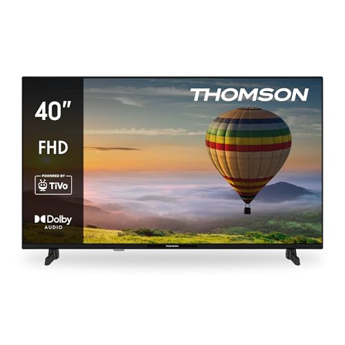 Thomson 40 Zoll FHD Smart TV – betrieben mit TiVo OS, mit Triple Tuner (DVB-T/T2/C/S/S2), Wi-Fi, Sprachsteuerung, HDR10, Dolby Audio, USB, HDMI – 40FT2S35 von THOMSON
