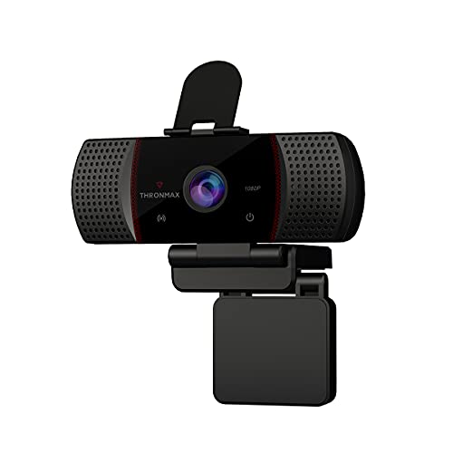 Thronmax Stream Go X1 Webcam (X1), Full HD 1080p/1920x1080 mit rauschreduzierendem Mikrofon und HDR Technologie für professionelle HD Aufnahmen in Studioqualität beim Podcast / Streamen / Chat / etc. von THRONMAX