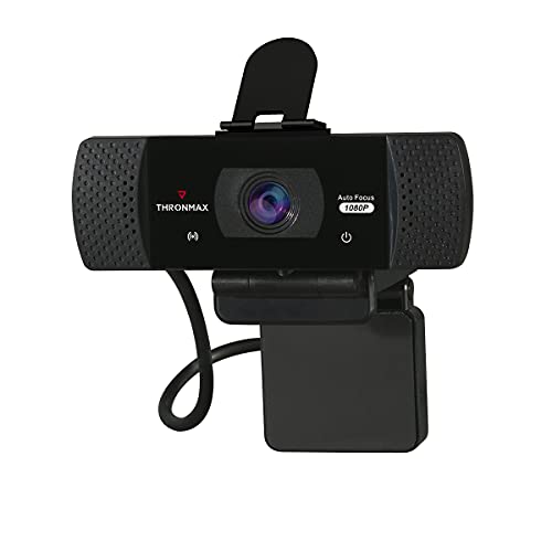 Thronmax Stream Go X1 Webcam (X1PRO), Full HD 1080p/1920x1080 mit Autofokus und Dual-Mikrofon und HDR Technologie für professionelle HD Aufnahmen in Studioqualität beim Podcast / Chat / etc. von THRONMAX