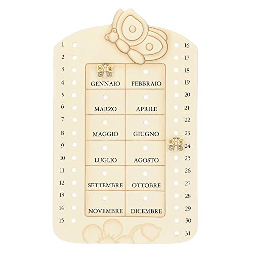 THUN - Ewiger Wandkalender - Hausmöbel - Linie Elegance - Keramik - 20 x 32,6 x 1,5 cm von THUN