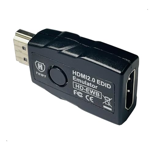 THWT HDMI 2.0 4K EDID Emulator (Modell: HD-EWB), unterstützt EDID-Kopie und Emulation, HDCP-Passthrough, PreSET EDID ist 1080p bei 60Hz und 4K @ 60Hz von THWT