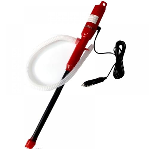 12V Elektrische Flüssigkeit Öl Transferpumpe Tragbare Wasserpumpe Kompatibel mit Auto Auto Kraftstoff Gas Extractor Saugpumpe Kompatibel Mit Verschiedenen Fahrzeugen(RED) von THgfdZX