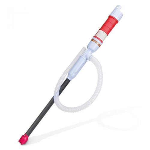 THgfdZX Elektrische Flüssigkeitstransferpumpe zum Ansaugen von Brenngas, Öl und Wasser, kompatibel mit Fahrzeugen im Freien(RED) von THgfdZX