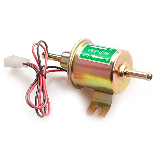 THgfdZX Universal 12V 24V Elektrische Kraftstoffpumpe Niederdruck HEP-02A Kompatibel mit Auto Vergaser Motorrad ATV(24V Gold) von THgfdZX