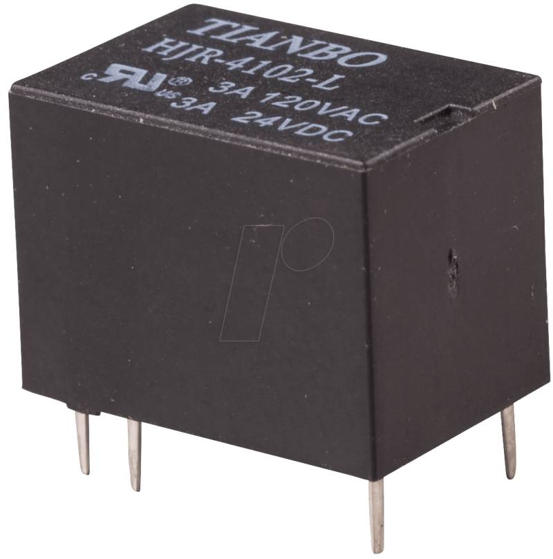 HJR-4102-L 12V - DIL-Miniaturrelais HJR-4102 12V, 1 Wechsler 5A von TIANBO