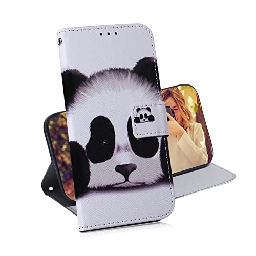 Hülle für Nokia 4.2, Tierbild Brieftasche Schutzhülle, Kartenschlitz Magnetknopf Stoßfeste Handyhülle für Nokia 4.2 Hülle PU Leder, Panda von TIANCI