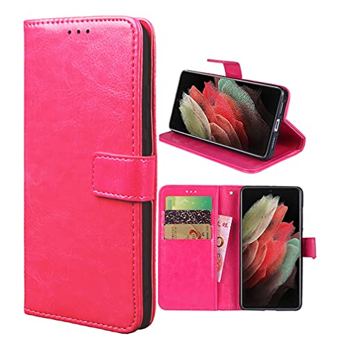 Hülle für Nokia X10/X20 Schutzhülle lederhülle Leder Handy Hüllen, Flip Case Handytasche Tasche Handyhülle für Nokia X10/X20, Rose rot von TIANCI