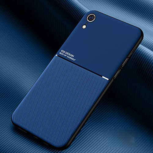 Hülle für iPhone XR, Textur rutschfest und Stoßfest Schutzhülle, [Hautfreundliches PU-Leder] [Ultradünnes TPU] Handyhülle für iPhone XR-Blau von TIANCI