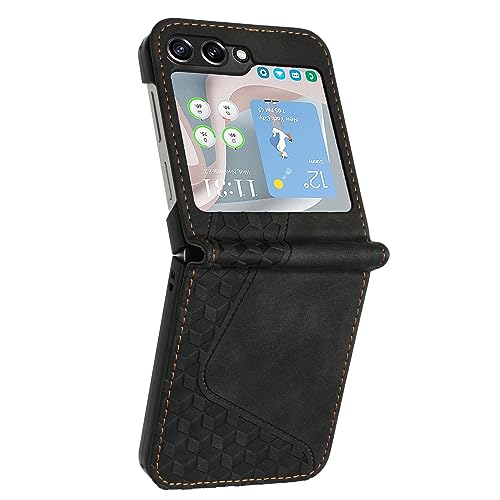 TIANCI Hülle für Samsung Galaxy Z Flip5, Muster [7] Karierte Textur, Hochwertige PU-Leder Brieftasche Schutzhülle, Handyhülle für Samsung Galaxy Z Flip5 Hülle von TIANCI