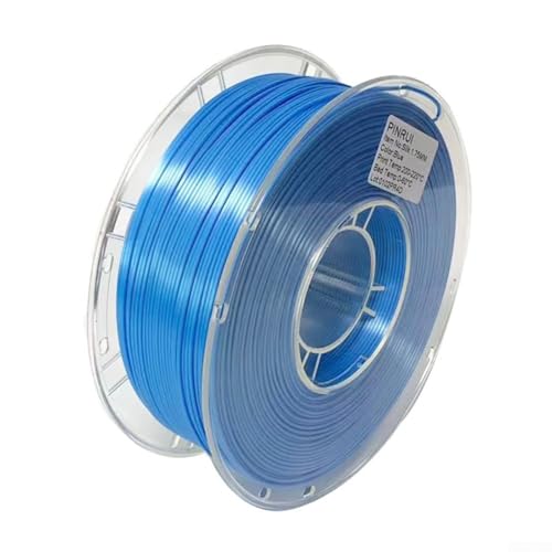1 x 75 mm Seiden-Filament für die meisten FDM für 3D-Drucker, verfügt über eine glänzende Oberfläche und starke Haftung für komplexe Designs ohne Verstopfung (blau) von TIANHENGMart