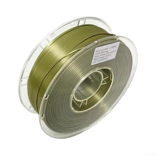 1 x 75 mm Seidenfilament für die meisten FDM für 3D-Drucker, verfügt über eine glänzende Oberfläche und starke Haftung für komplexe Designs ohne Verstopfung (Bronze) von TIANHENGMart