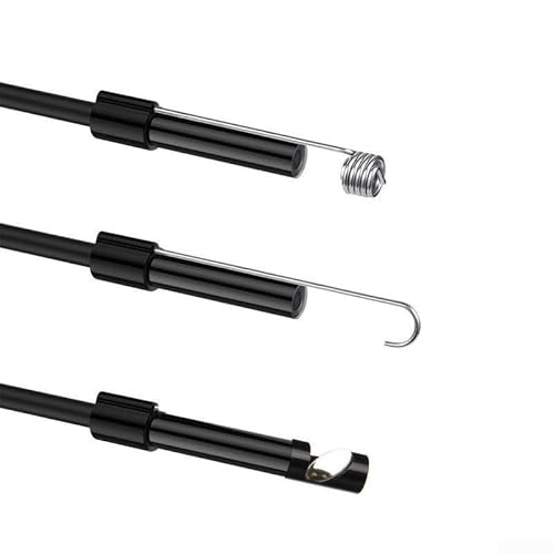 Inspektionskamera mit 6 LEDs, wasserdicht, 5 x 5 mm Durchmesser, für dunkle Bereiche (harter Draht 2) von TIANHENGMart