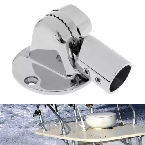 Marine-Antennenfuß aus 316 Edelstahl, passend für 22 mm Antennen mit verstellbarem Getriebe für Flexibilität von TIANHENGMart