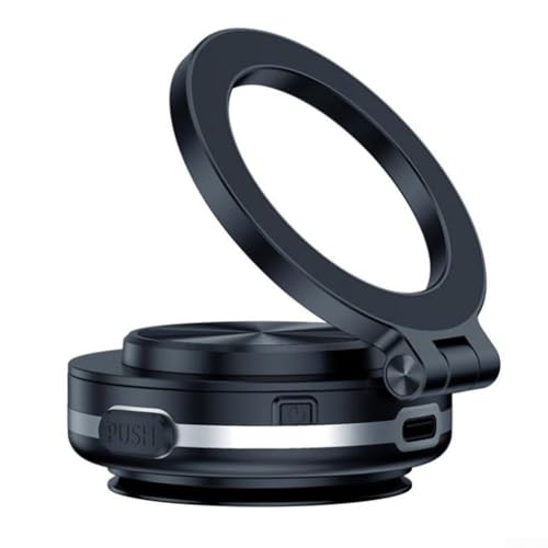 TIANHENGMart 360 Grad drehbare magnetische KFZ-Handyhalterung mit elektrischem Saugnapf für einfache Navigation und Anrufbearbeitung (Schwarz) von TIANHENGMart