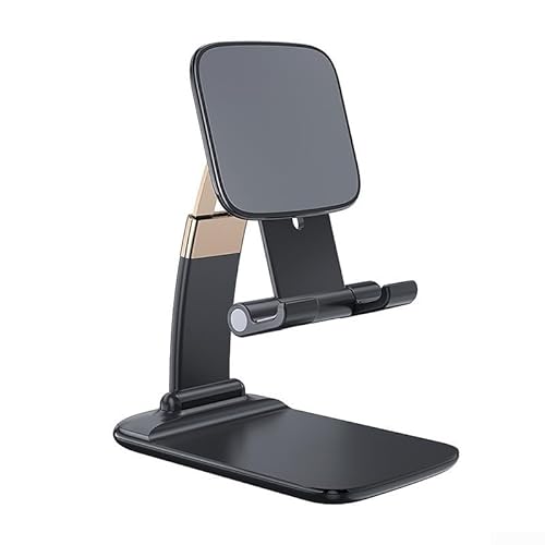 TIANHENGMart Tragbarer ABS-Desktop-Ständer für iPads, Smartphones, Tablets, verstellbare Winkel (schwarz) von TIANHENGMart