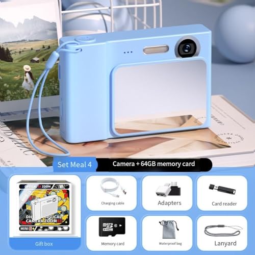 The Student Companion Kompakte 48MP Digitalkamera mit erweiterten Modi (Blau + 64G) von TIANHENGMart