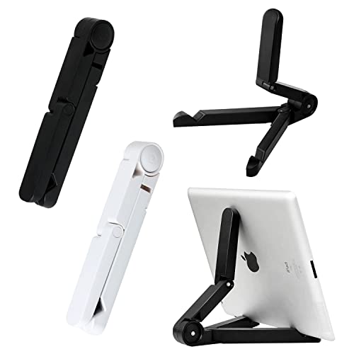 TIANNAIT 2 Stück Stativständer, tragbarer Stativständer, faltbarer Ständer, verstellbarer Ständer, geeignet für Tablet, Handy (schwarz und weiß) von TIANNAIT