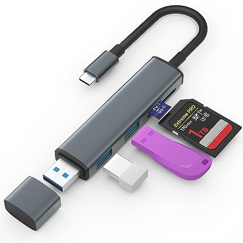 TIANSONG - iPhone 15 SD-Kartenleser mit Dual-USB-Anschlüssen, USB 3.0 Typ C auf SD/TF Kartenleser, kompatibel mit SD/Micro SD Adapter USB für Mac, iPad Pro, MacBook TIANSONG - iPhone 15 SD-Kartenleser mit Dual-USB-Anschlüssen, USB 3.0 Typ C auf SD/TF Kartenleser, kompatibel mit SD/Micro SD Adapter USB für Mac, iPad Pro, MacBook von TIANSONG