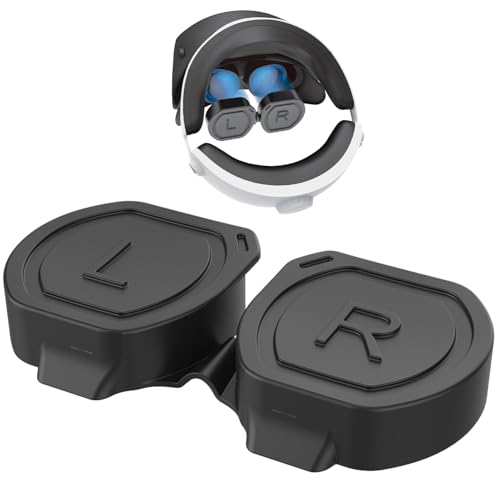 Lens Protector Cover for PS VR 2 Soft Silicone Dust Proof Anti Scratch Cover Shock Resistant Washable Prevents Sunlight Protective Lens Sleeve for Playstation VR 2 Headset Reuse Accessories (Black) von TIANXUAN