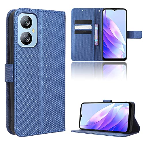TIANYUE Handyhülle für Blackview A52 Pro Hülle, Schutzhülle Handy Lederhülle PU Leder Hülle mit [Kartenfach] [Magnetverschluss] Cover Kompatibel für Blackview A52 Pro, Blau von TIANYUE