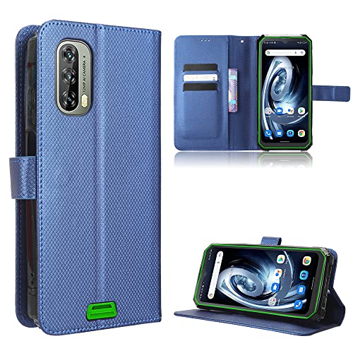 TIANYUE Handyhülle für Blackview BV7100 Hülle, Schutzhülle Handy Lederhülle PU Leder Hülle mit [Kartenfach] [Magnetverschluss] Cover Kompatibel für Blackview BV7100, Blau von TIANYUE