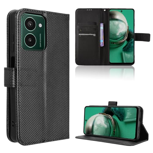 TIANYUE Handyhülle für HMD Pulse Pro Hülle, Schutzhülle Handy Lederhülle PU Leder Hülle mit [Kartenfach] [Magnetverschluss] Cover Kompatibel für HMD Pulse Pro, Schwarz von TIANYUE