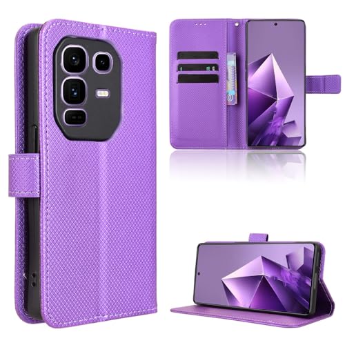 TIANYUE Handyhülle für Infinix Note 50 Pro+ Hülle, Schutzhülle Handy Lederhülle PU Leder Hülle mit [Kartenfach] [Magnetverschluss] Cover Kompatibel für Infinix Note 50 Pro+, Violett von TIANYUE