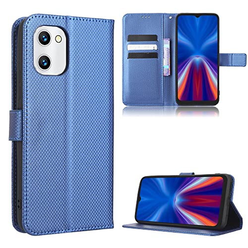 TIANYUE Handyhülle für Umidigi C1 Hülle, Schutzhülle Handy Lederhülle PU Leder Hülle mit [Kartenfach] [Magnetverschluss] Cover Kompatibel für Umidigi C1, Blau von TIANYUE