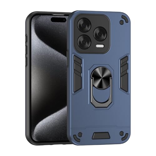 TIANYUE Hülle für ZTE Blade V70 Vita, Stoßfeste Schutzhülle fürs Telefon in Militärqualität mit Ringständerhalter, Hart-PC Kratzfest Stoßfest Case Schutzhülle für ZTE Blade V70 Vita-Blau von TIANYUE