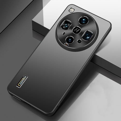 TIANYUE Schutzhülle für Oppo Find X8 Ultra, kratzfestes Objektivgehäuse aus Metall, ultradünne PC-Hartschale, stoßfeste Hülle für Oppo Find X8 Ultra-Schwarz von TIANYUE
