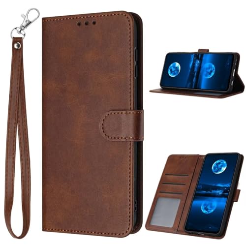 TIANYUE Wallet Handyhülle für Samsung Galaxy F06 5G/M06 5G, Retro PU-Lederhülle mit [Kartenschlitzen][Ständer] für Samsung Galaxy F06 5G/M06 5G-Braun von TIANYUE