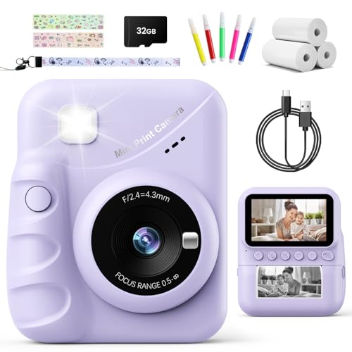 TIATUA Sofortbildkamera Kinder, 48MP 3.0 Zoll Bildschirm Kinderkamera Sofortbildkamera mit 32G Karte, Druckpapier, 1080P Kamera Kinder Sofortdruck, Geschenk für Kinder 3-12 Jahren TIATUA Sofortbildkamera Kinder, 48MP 3.0 Zoll Bildschirm Kinderkamera Sofortbildkamera mit 32G Karte, Druckpapier, 1080P Kamera Kinder Sofortdruck, Geschenk für Kinder 3-12 Jahren von TIATUA