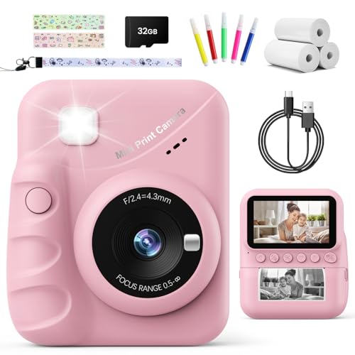 TIATUA Sofortbildkamera Kinder, 48MP 3.0 Zoll Bildschirm Kinderkamera Sofortbildkamera mit 32G Karte,Druckpapier, 1080P Kamera Kinder Sofortdruck, Geschenk für Kinder 3-12 Jahren TIATUA Sofortbildkamera Kinder, 48MP 3.0 Zoll Bildschirm Kinderkamera Sofortbildkamera mit 32G Karte,Druckpapier, 1080P Kamera Kinder Sofortdruck, Geschenk für Kinder 3-12 Jahren von TIATUA